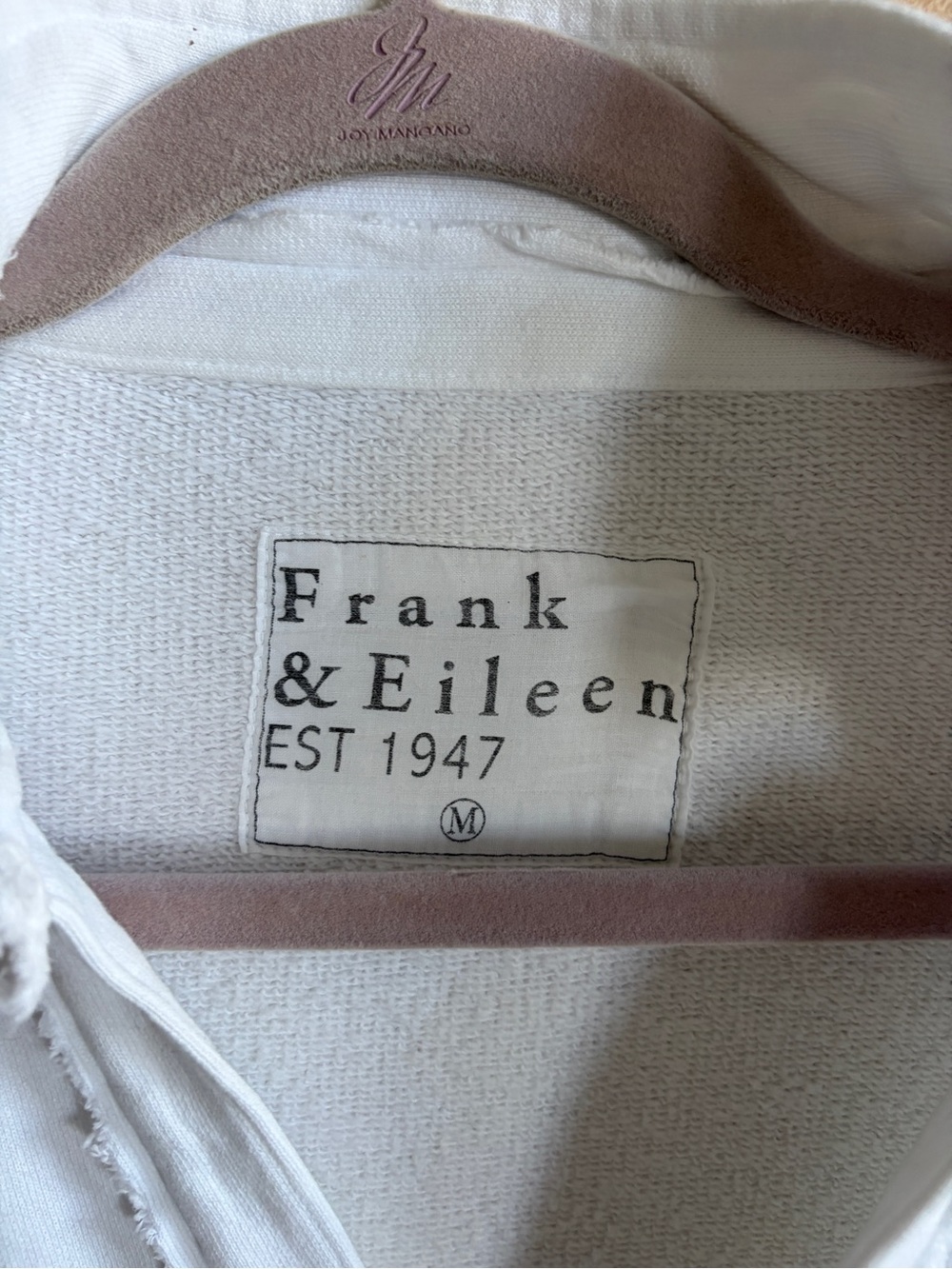 Frank and Eileen Patric Popover Henley Triple Terry White size M - Picture 2 of 14